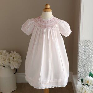 Pink Smocked Dress 18 Month Heirloom Feltman Brothers Bishop UNIQUE NWT